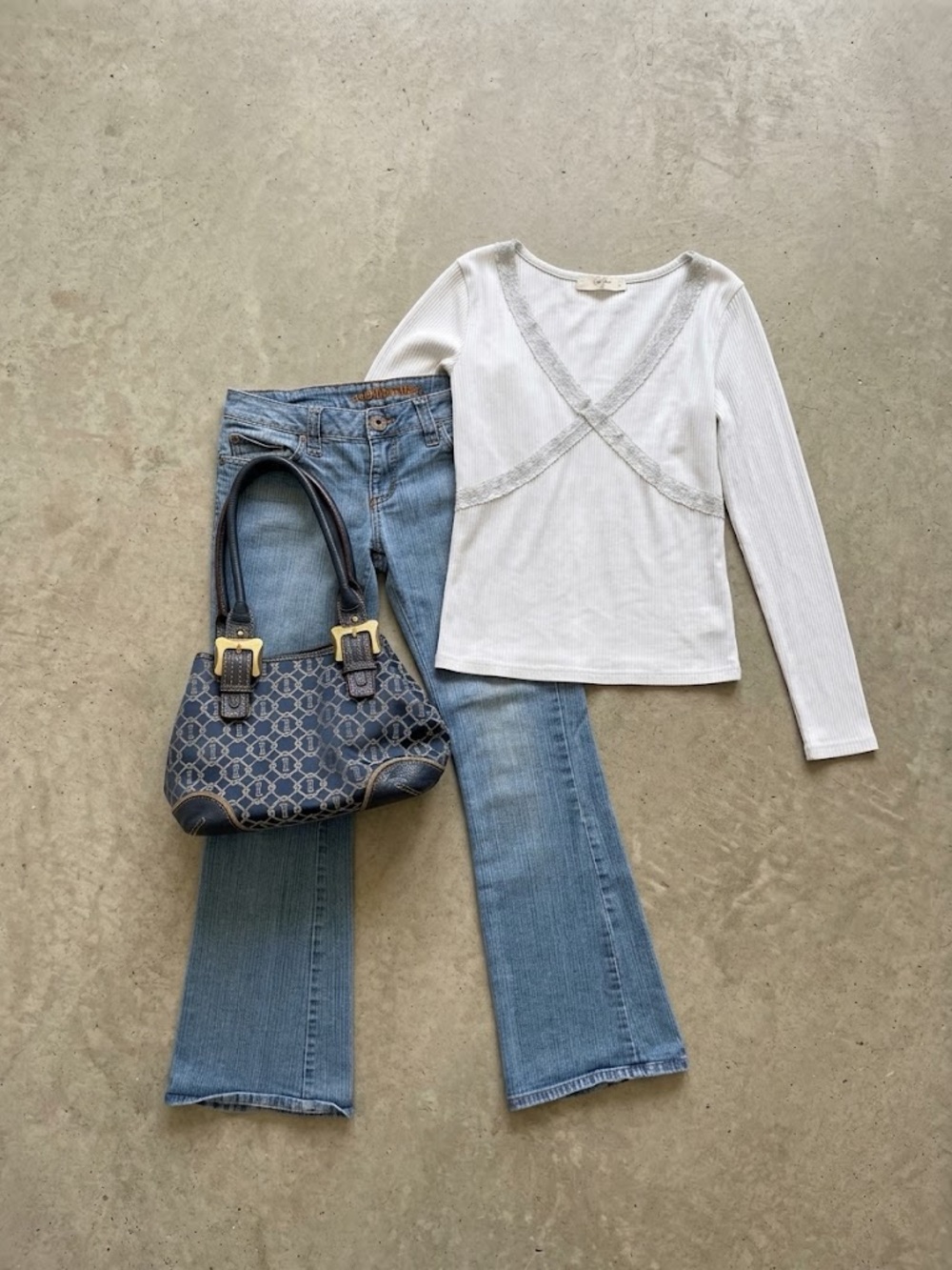 Low Rise Dollhouse Flare Jeans Y2K